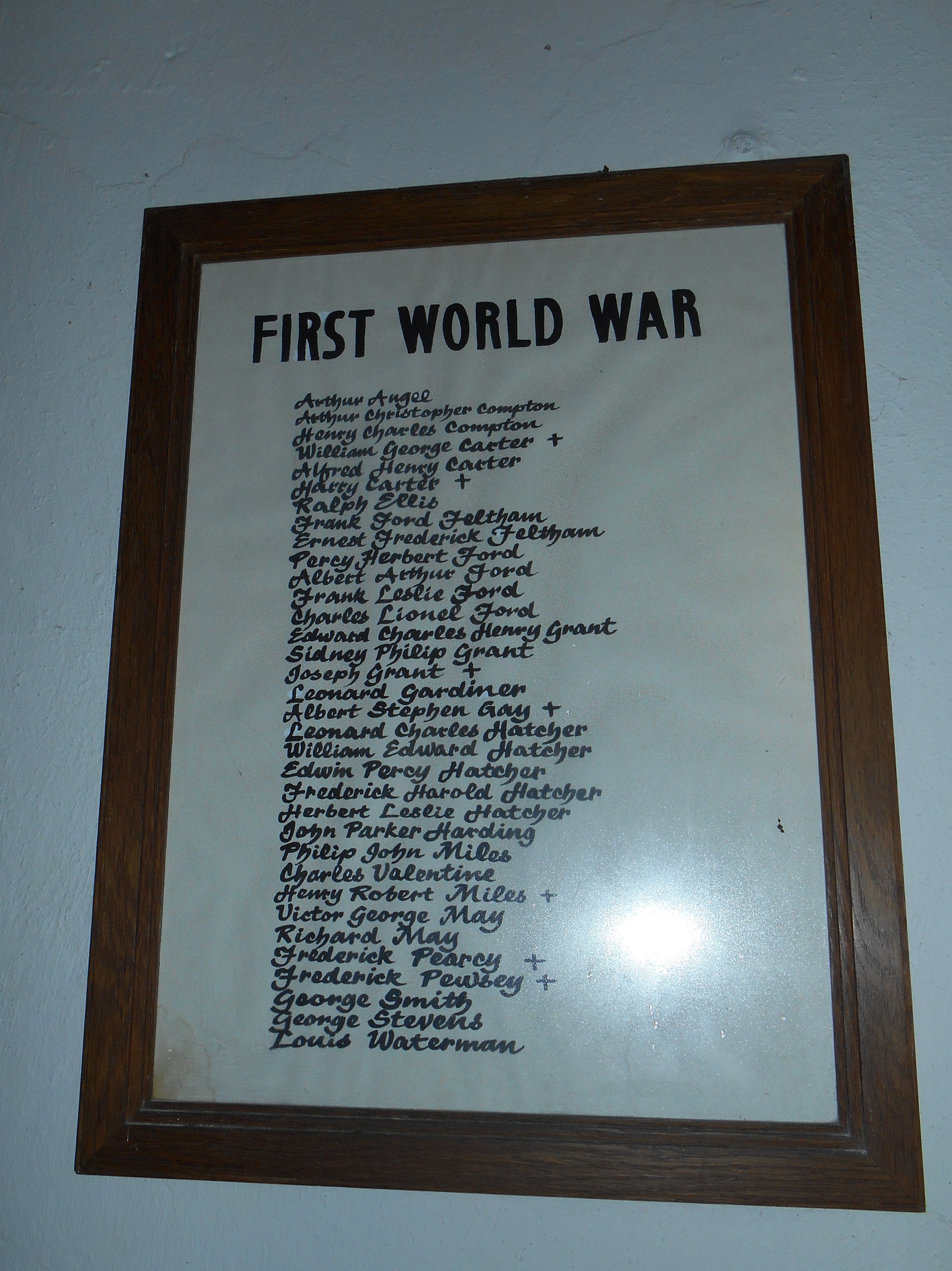 Odstock WW1 Roll of Honour War Memorials Online